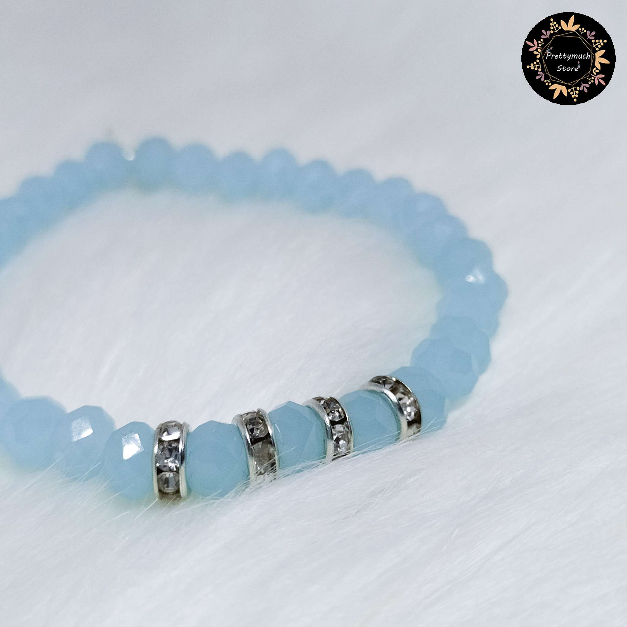 Blue and White Bracelet Blue Gemstone Bracelet Blue Bead Bracelet Light Blue  Bracelet for Men Women - Etsy