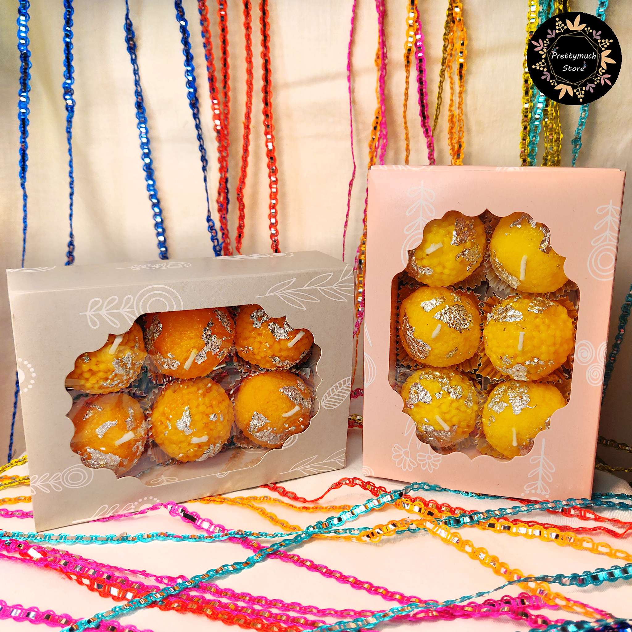 Laddoo Candle (Orange Set Of 6) - Image 2