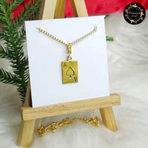 Ace Of Spades Gold Necklace