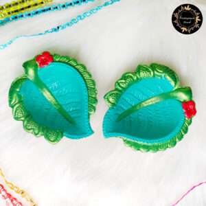 Leaf Big Diyas (Green+Pale Emerald)