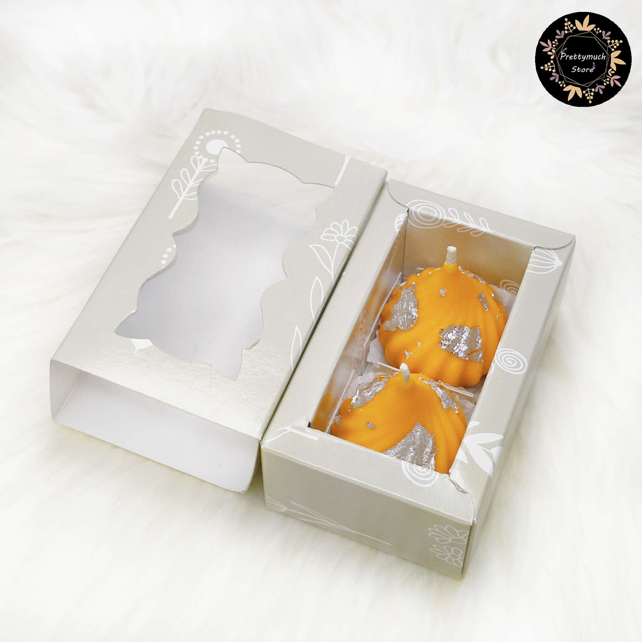 Modak Candles (Orange Set Of 2) - Image 2