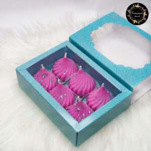 Modak Candles (Pink Set Of 6)