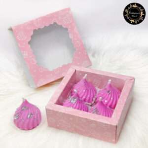Modak Candles (Pink Set Of 4)