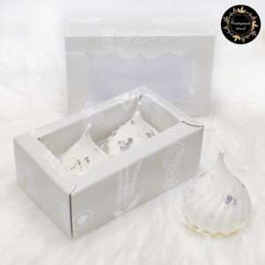 Modak Candles (White Set Of 2)