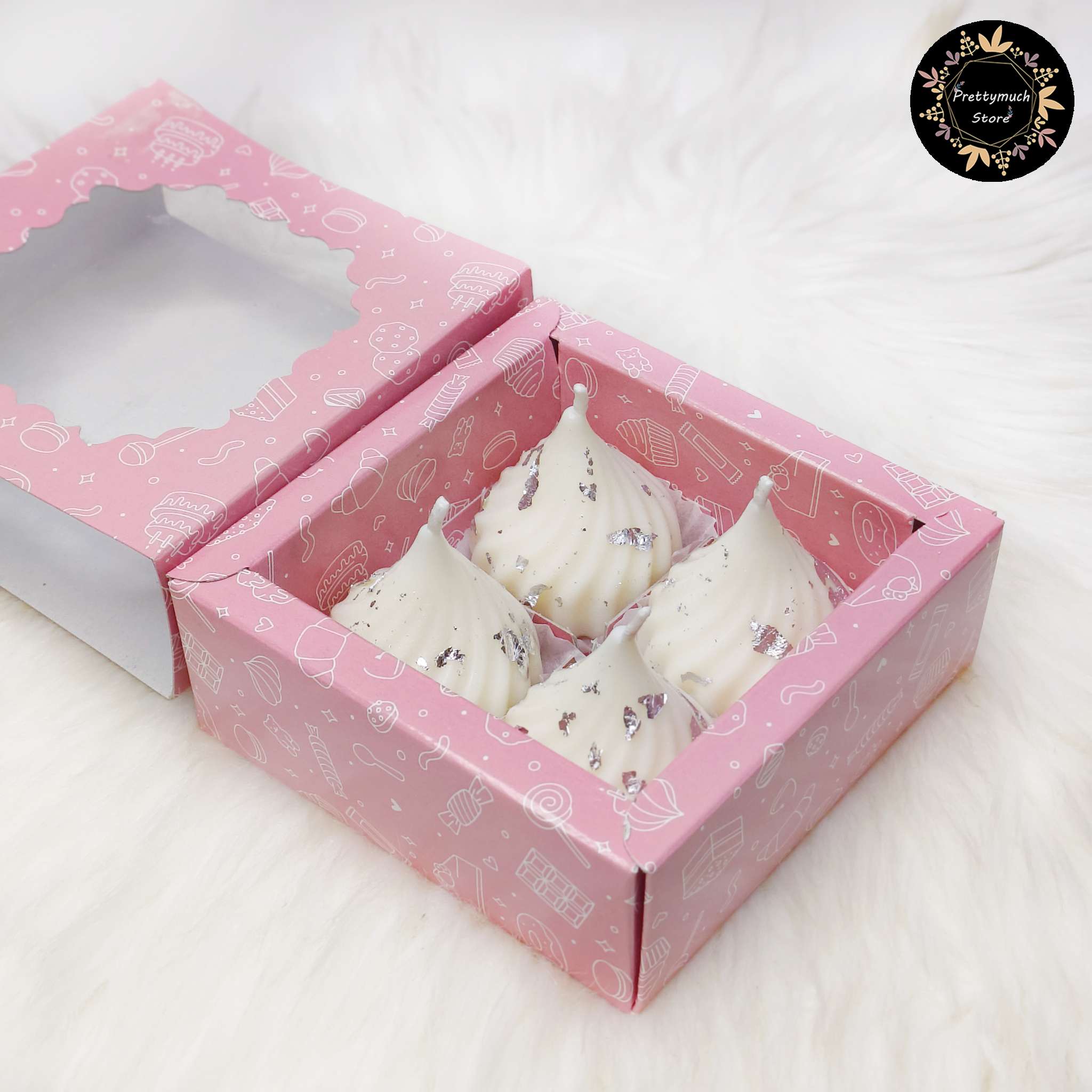 Modak Candles (White Set Of 4)