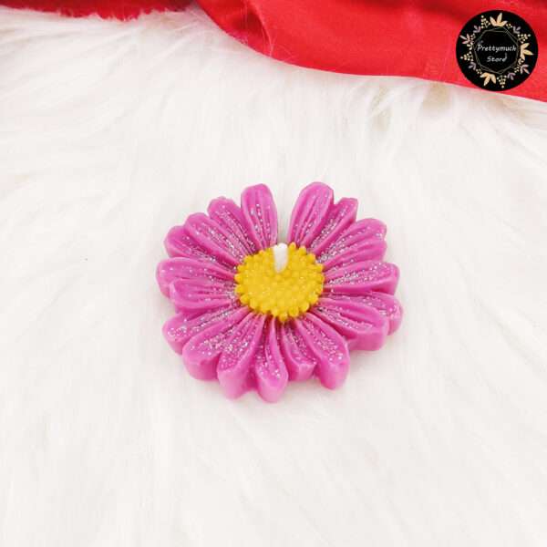 Floating Daisy Candle (Dark Pink+Orange) - Image 2
