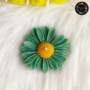 Floating Daisy Candle (Green+Orange)
