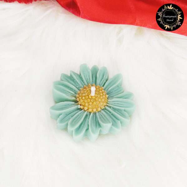 Floating Daisy Candle (Teal+Orange) - Image 2