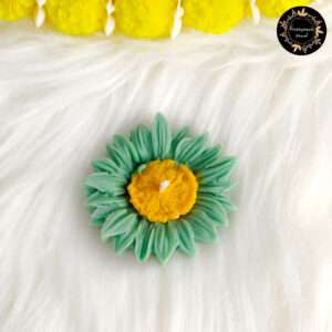 Floating Sunflower Candle (Green+Orange)