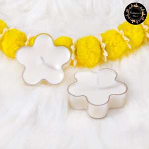 Flower Poly Tealights (Set Of 2)