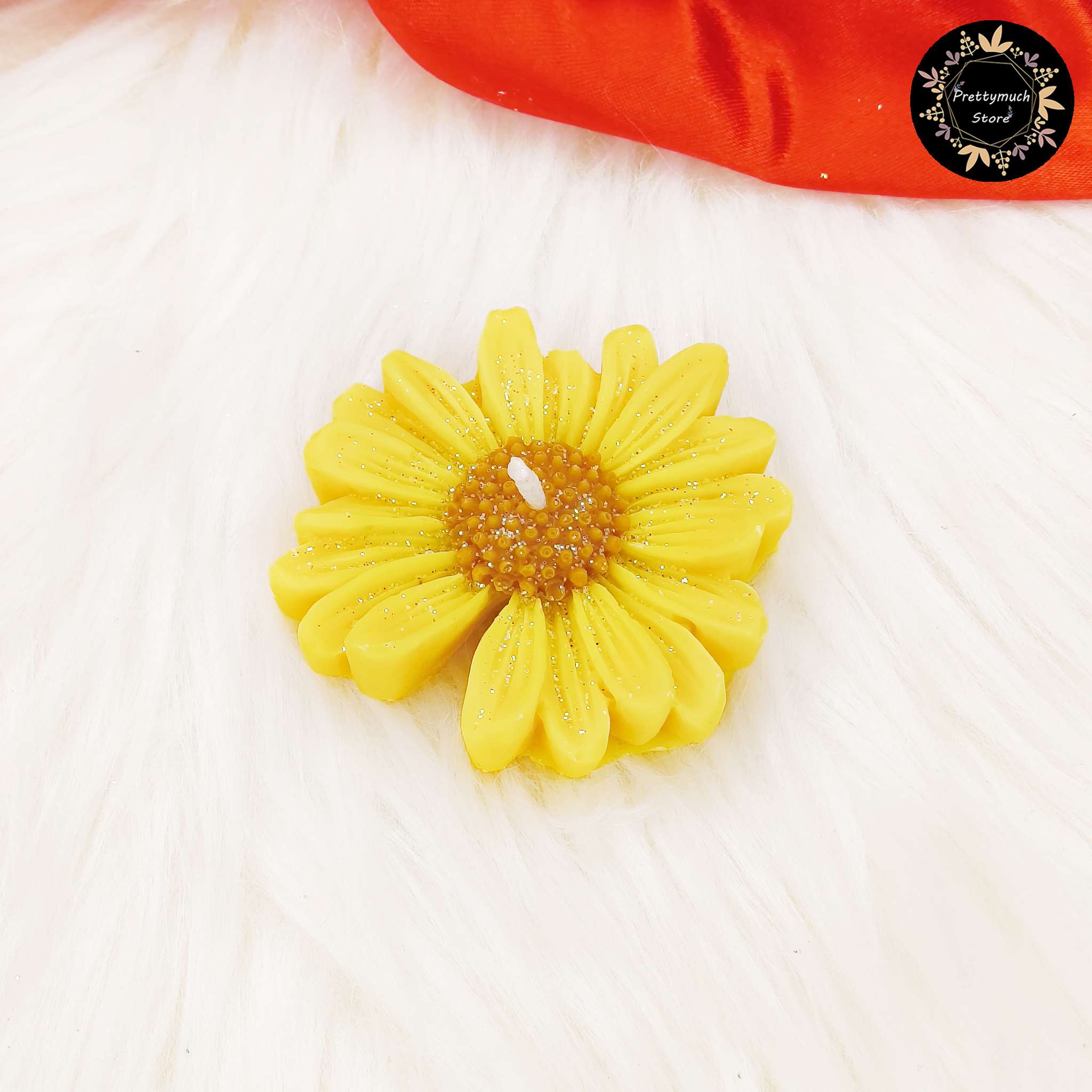 Floating Daisy Candle (Yellow+Brown) - Image 2
