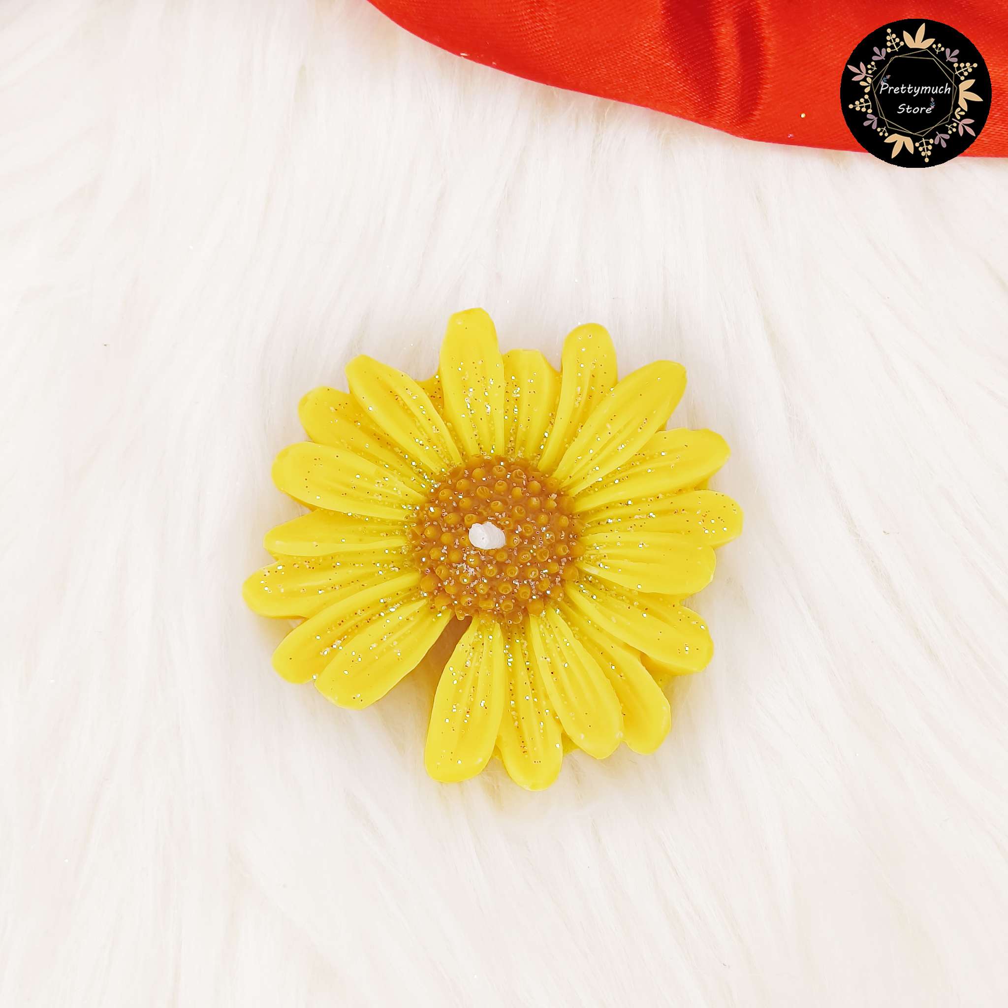 Floating Daisy Candle (Yellow+Brown)
