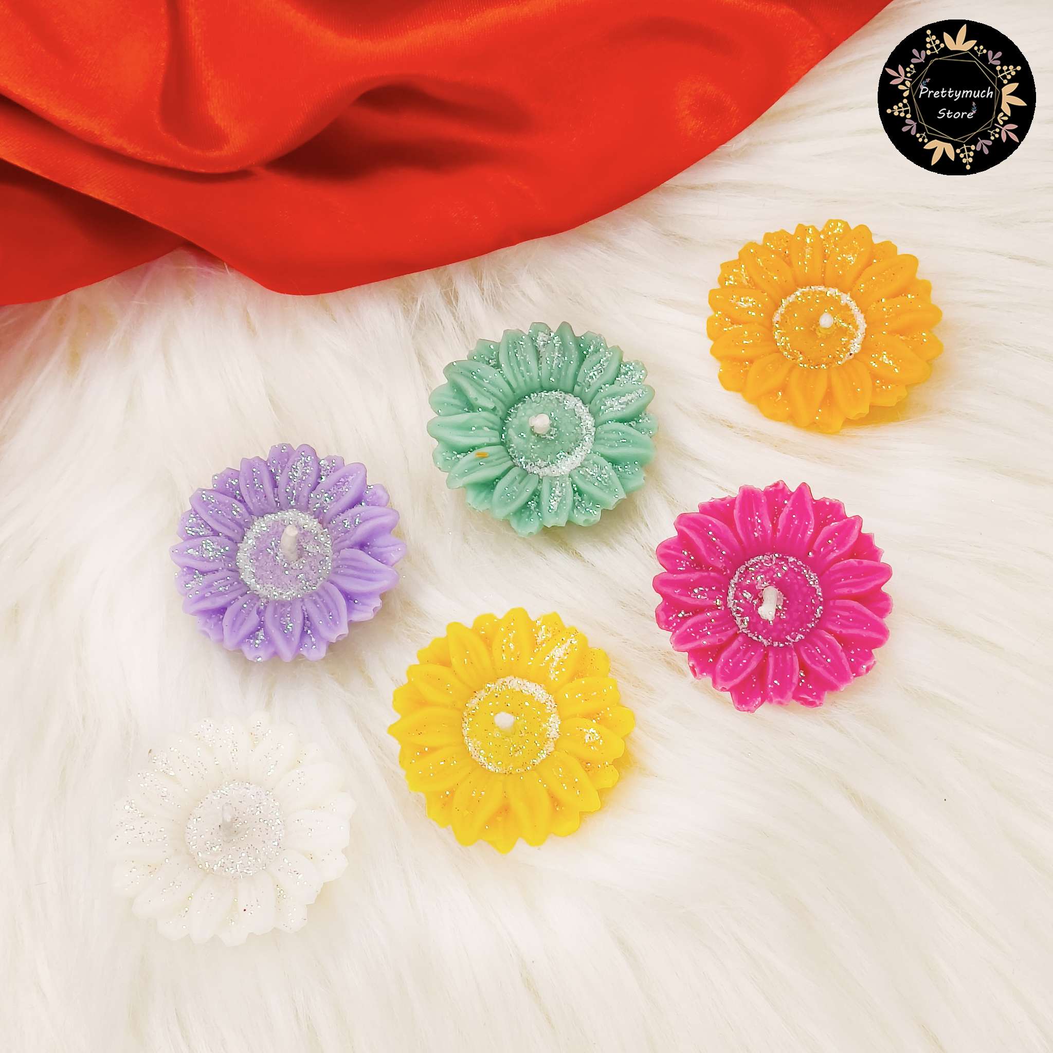 Floating Mini Sunflower Candles (Assorted Set Of 4)