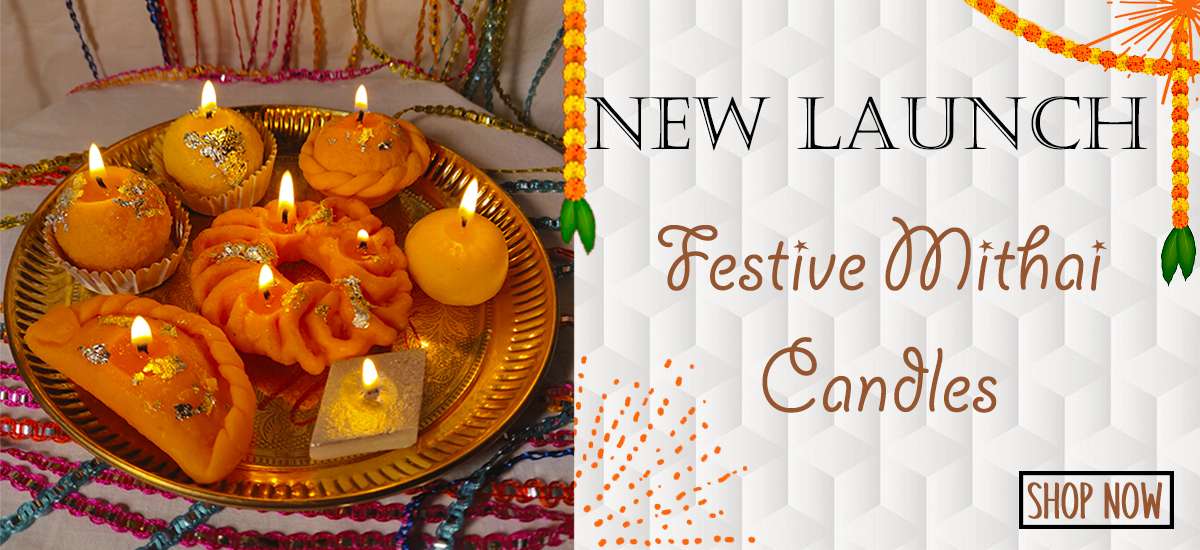 Festive Mithai Candles Banner